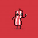 "I'm Delicious" Bacon Meat Slice Eating Itself Funny - Vinyl Sticker