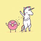 "How Donuts Get Sprinkles" Unicorn Shaving Armpits to Doughnut - Vinyl Sticker