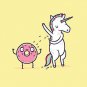 "How Donuts Get Sprinkles" Unicorn Shaving Armpits to Doughnut - Vinyl Sticker