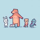 "Bear Hugs" Blood Covered Bear Offering Free Hugs to Animals - Vinyl Sticker