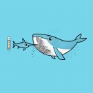 "Barnacle Beard" Funny Humpback Whale & Sword Fish Marlin Barber - Vinyl Sticker