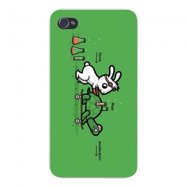 "Using Force" Rabbit & Turtle Physics - FITS iPhone 5 5s Plastic Snap On Case