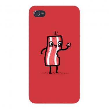 "I'm Delicious" Bacon Slice Eats Itself - FITS iPhone 5 5s Plastic Snap On Case