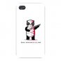 "Black, White, & Red All Over" Fun Panda - FITS iPhone 5 5s Plastic Snap On Case