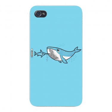 "Barnacle Beard" Whale & Sword Fish Fun - FITS iPhone 5 5s Plastic Snap On Case