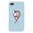 "Unicone" Unicorn Ice Cream Cone Funny - FITS iPhone 4 4s Plastic Snap On Case