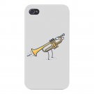 "Toot" Funny Music Trumpet Fart Out Horn - FITS iPhone 4 4s Plastic Snap On Case