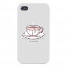 "Teashirt" Cup of Tea w/ Shirt Design - FITS iPhone 4 4s Plastic Snap On Case