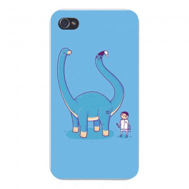 "Someone On Your Level" Dinosaur Painted - FITS iPhone 4 4s Plastic Snap On Case