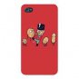 "Nut Cracker" Doll Kicking Walnut Peanut - FITS iPhone 4 4s Plastic Snap On Case