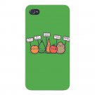 "Protesting Vegans" Vegetables Protest - FITS iPhone 4 4s Plastic Snap On Case