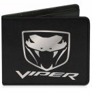Auto Car Maker Dodge Viper w/ Snake Logo Bi-Fold Wallet