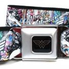 DC Comics Wonder Woman Seatbelt Belt - Wonder Woman Sketch Scene & Power
