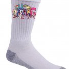 My Little Zombies Parody Zombie Dead TV Show Logo w/ Horses - Crew Socks Pair