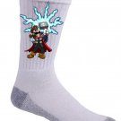 Video Game Parody "The Plungers" Comic Super Hero Character 6 - Crew Socks Pair
