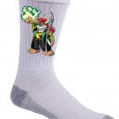 Video Game Parody "The Plungers" Comic Super Hero Character 5 - Crew Socks Pair