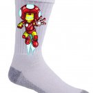 Video Game Parody "The Plungers" Comic Super Hero Character 4 - Crew Socks Pair