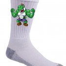 Video Game Parody "The Plungers" Comic Super Hero Character 3 - Crew Socks Pair