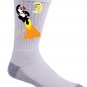 Panda Bear Going to the Moon Taking Off w/ Space Rocket - Crew Socks Pair
