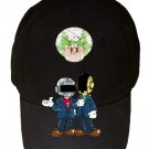 Video Game Parody Punk Singers w/ Mushroom Disco Ball - Black Adjustable Cap Hat
