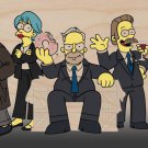 Cartoon & Political TV Show Parody Cast - Plywood Wood Print Poster Wall Art