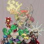 Parody "The Plungers" Comic Super Heroes - Plywood Wood Print Poster Wall Art