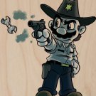 Parody "Walking Plumbers" TV Character 5 - Plywood Wood Print Poster Wall Art
