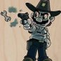 Parody "Walking Plumbers" TV Character 5 - Plywood Wood Print Poster Wall Art