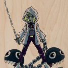 Parody "Walking Plumbers" TV Character 3 - Plywood Wood Print Poster Wall Art