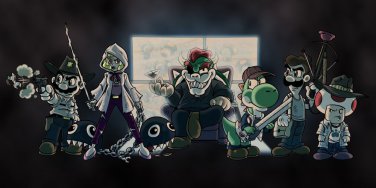 Game Parody "Walking Plumbers" TV Show Cast - Plywood Wood Print Poster Wall Art