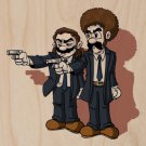 Video Game Parody "Toilet Fiction" Movie - Plywood Wood Print Poster Wall Art