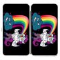 "Unicorn Rainbow Puke" w/ Smiling Cloud - Womens Taiga Hinge Wallet Clutch