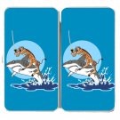 "Pirate Giraffe" Riding Shark Jumping Water - Womens Taiga Hinge Wallet Clutch