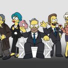 Cartoon & Political TV Show Donut Parody Cast  - Rectangle Refrigerator Magnet