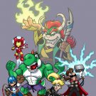 Game Parody "The Plungers" Comic Super Heroes - Rectangle Refrigerator Magnet