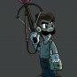 Game Parody "Walking Plumbers" TV Character 4  - Rectangle Refrigerator Magnet