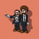 Plumbers Video Game Funny "Toilet Fiction" Movie Parody Humor - Vinyl Sticker