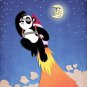 Panda Bear Going to the Moon Taking Off In Space Rocket- Vinyl Sticker