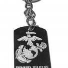 USMC United States Military Proud Marine Mother - Metal Ring Key Chain Keychain