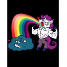 "Unicorn Rainbow Puke" w/ Smiling Cloud - FITS iPhone 5 5s Plastic Snap On Case