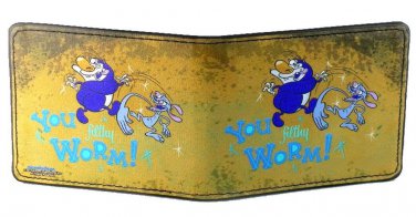 Ren & Stimpy Bi-Fold Wallet - "You Filthy Worm!" Main Character Slap