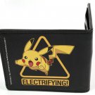 Pokemon Monsters Pikachu Jumping Triangle Yellow & Black Bi-Fold Wallet