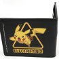Pokemon Monsters Pikachu Jumping Triangle Yellow & Black Bi-Fold Wallet