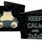 Pokemon Monsters Snorlax Snoozing "Keep Calm and ZzZzZ" Bi-Fold Wallet