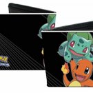 Pokemon Monsters Pikachu, Bulbasaur, Charmander, Squirtle Black Bi-Fold Wallet