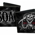 Sons of Anarchy TV Show - "SOA" Skull Anarchy Smoke Bi-Fold Wallet