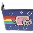 Nyan Cat Japanese Cartoon Video Sensation - Close Up Cat Blue Bi-Fold Wallet