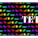 TETRIS Classic Video Game Blocks Colorful Black Bi-Fold Wallet
