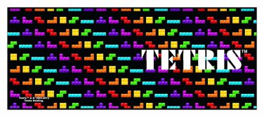 TETRIS Classic Video Game Blocks Colorful Black Bi-Fold Wallet