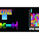 TETRIS Classic Video Game Blocks Colorful "Epic Fail" Bi-Fold Wallet